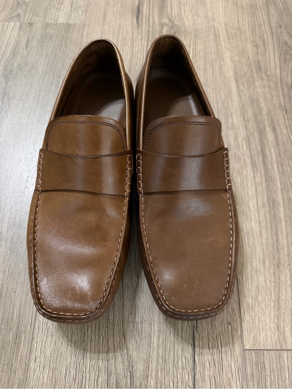 Banana Republic Men's Brown Leather Penny Loafers